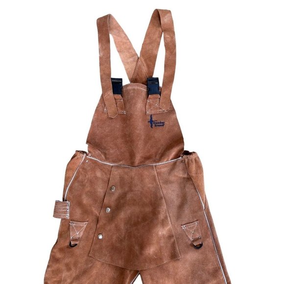Bob Dale Gander Brand Welding Overalls BDG Split Leather Size Small NEW - Picture 4 of 15